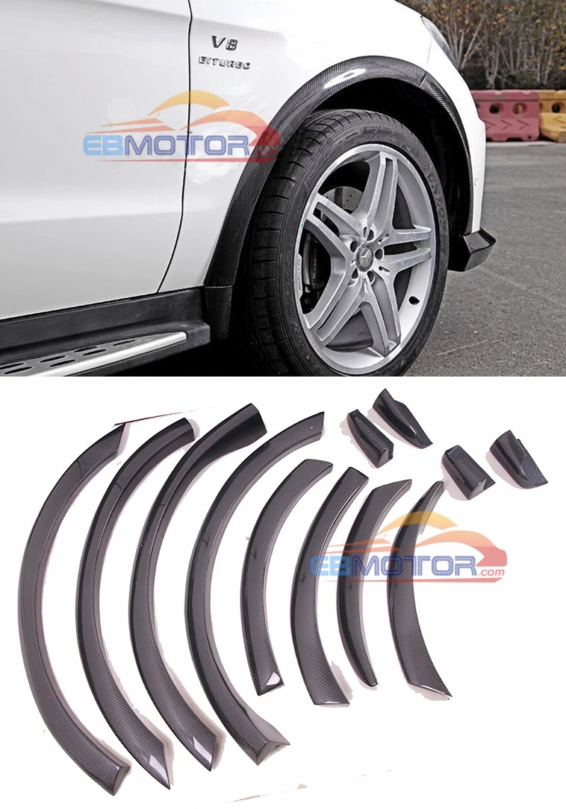 Real arbon Fiber Surface Fender Flares 12pcs/set for Benz W166 ML63 2014UP M151