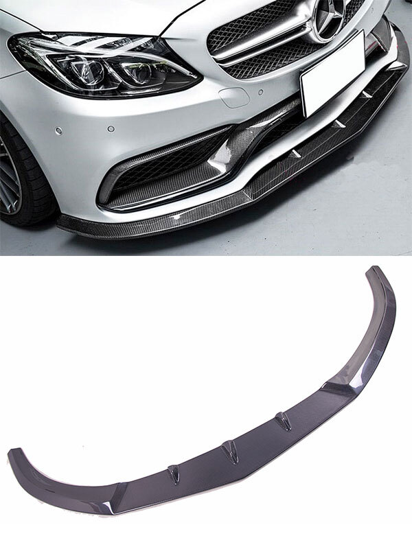 Real Carbon Front Lip Spoiler For Benz W205 C63 Coupe 2015UP