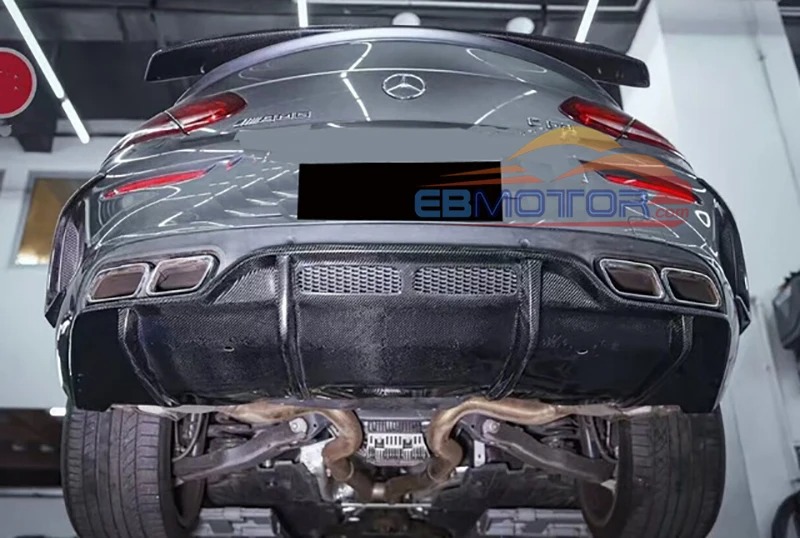 Real Carbon Fiber Car Rear Bumper Diffuser for Mercedes Benz C Class W205 C63 Coupe 15UP M157
