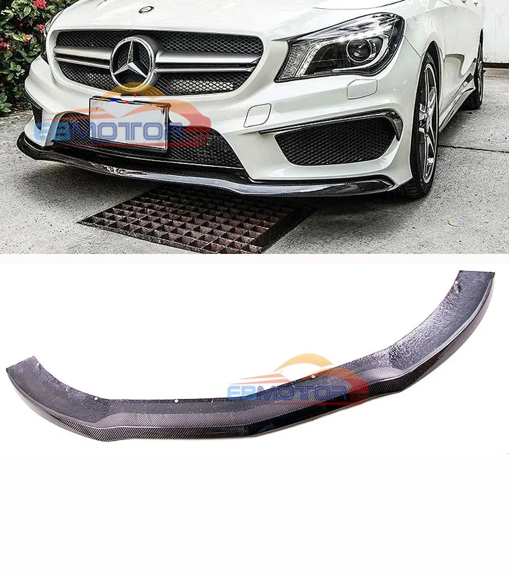 REAL CARBON FIBRE FRONT LIP SPOILER FOR BENZ CLA CLASS W117 PRE-FACELIFT 13-16 CLA45 AMG ONLY M160