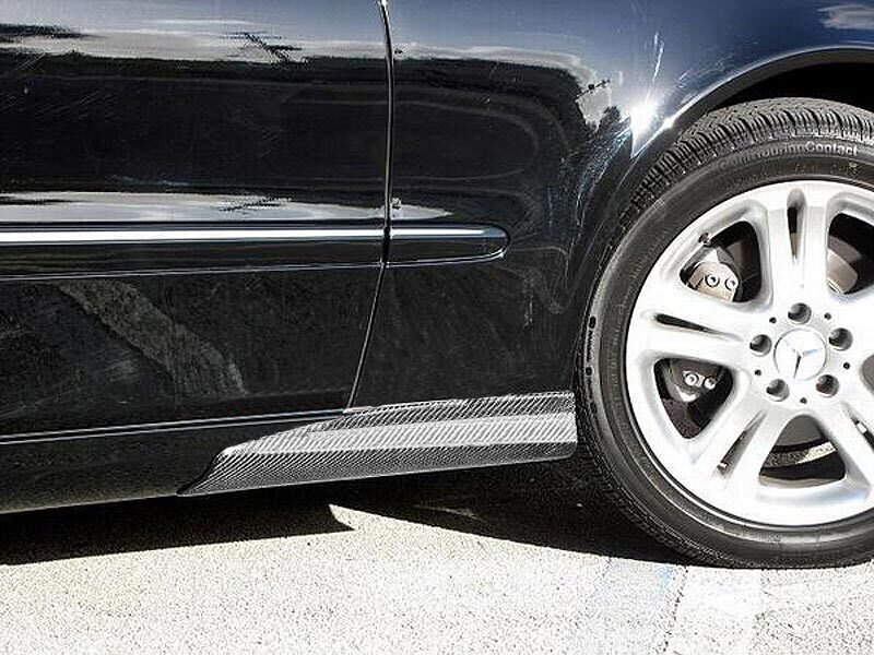 Real carbon fiber side skirt splitter spoiler for Benz W211 E280 E63