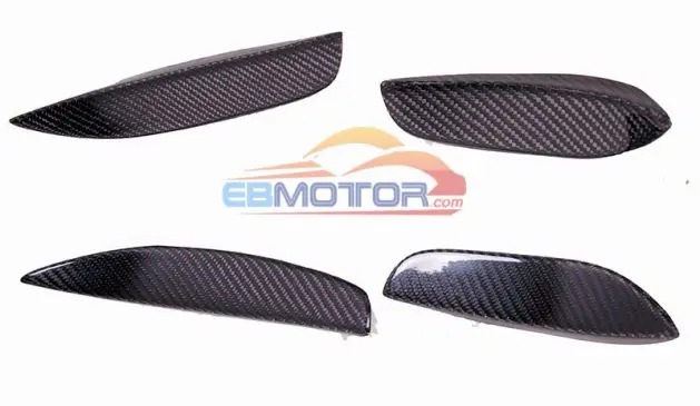 Front Bumper Lip Splitter Fins Spoiler 4PCS SET For Mercedes Benz W205 C63 AMG 15-17 M172