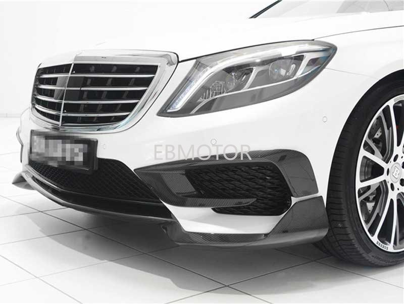 Real Carbon Fiber Front Lip Splitter pair for Benz W222 s350 s400 s450 s500 s550