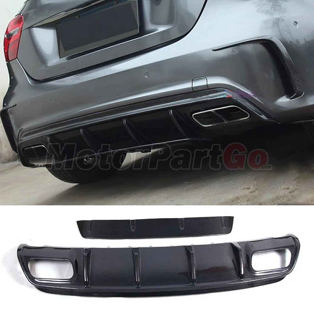 FOR MERCEDES BENZ W176 A45 REAR DIFFUSER Bumper Lip Spoiler 1 LOW SPOILER ED1 AMG STYLE   M177