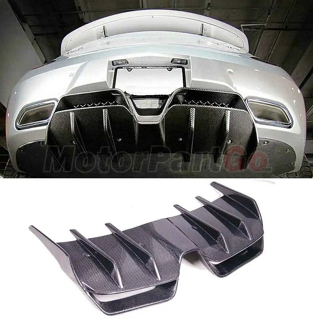 Renntech Style Carbon Fiber Rear Bumper Lip Spoiler Diffuser For Mercedes BENZ SLS R197 AMG  bodykit  M186