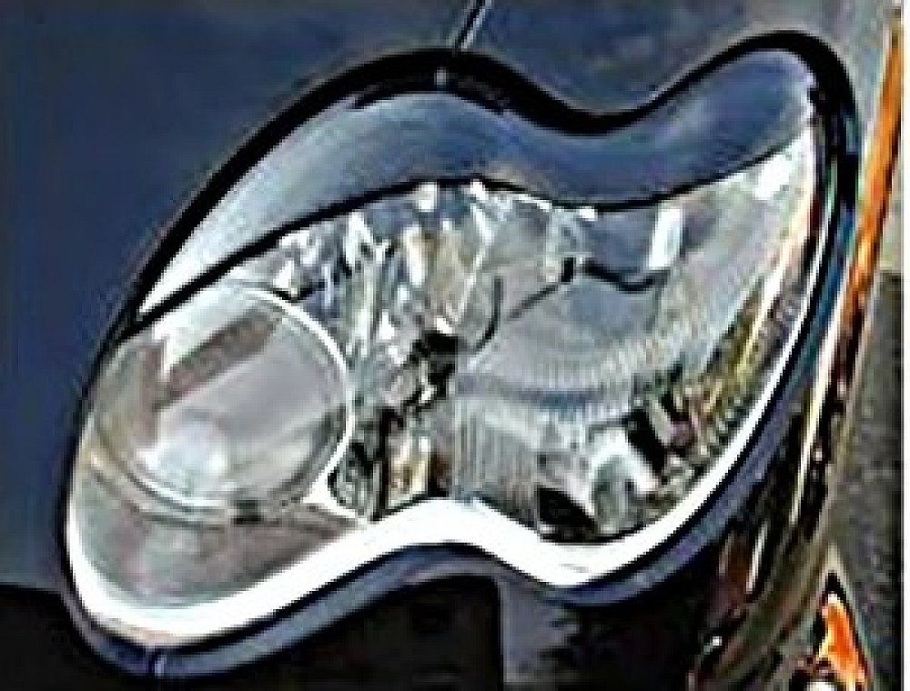 Carbon fiber Head light Eyelid Eyebrow Cover For Mercedes Benz Smart W450 03-06   M200
