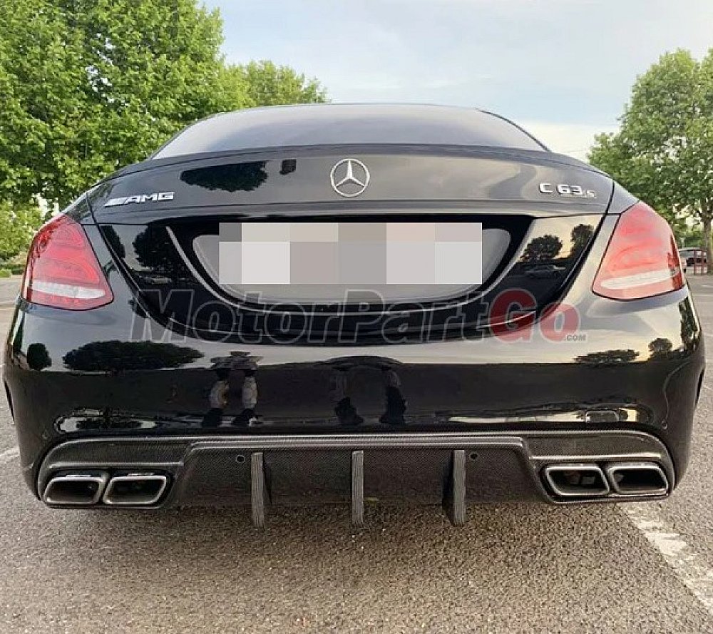 Carbon Fiber Rear Diffuser Bumper Lip For Mercedes-Benz W205  C63 Spoiler 2014-2019 Car Styling   M201