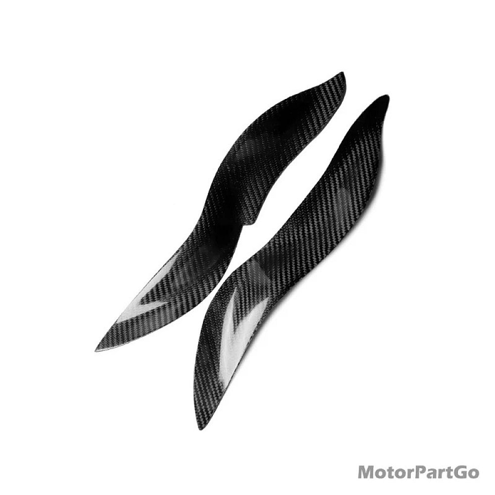 Real Carbon Fiber Head light Eyelid Eyebrow Cover Trim 1pair for Smart  W450 2003-2006  M204
