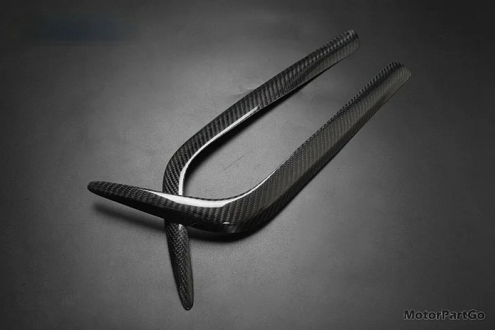 Real Carbon Fiber Head light Eyelid Eyebrow Cover Trim 1pair for   Mercedes Benz W202 S202 1993-2002   M208