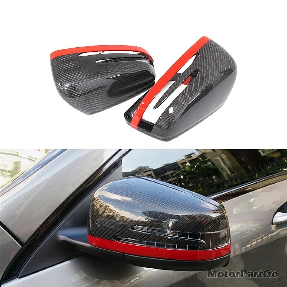 Real Carbon Fiber Mirror Cover Exchange original 1 pair for  Mercedes A C CLS E CLA W204 W207 W212 W176 W218 W221