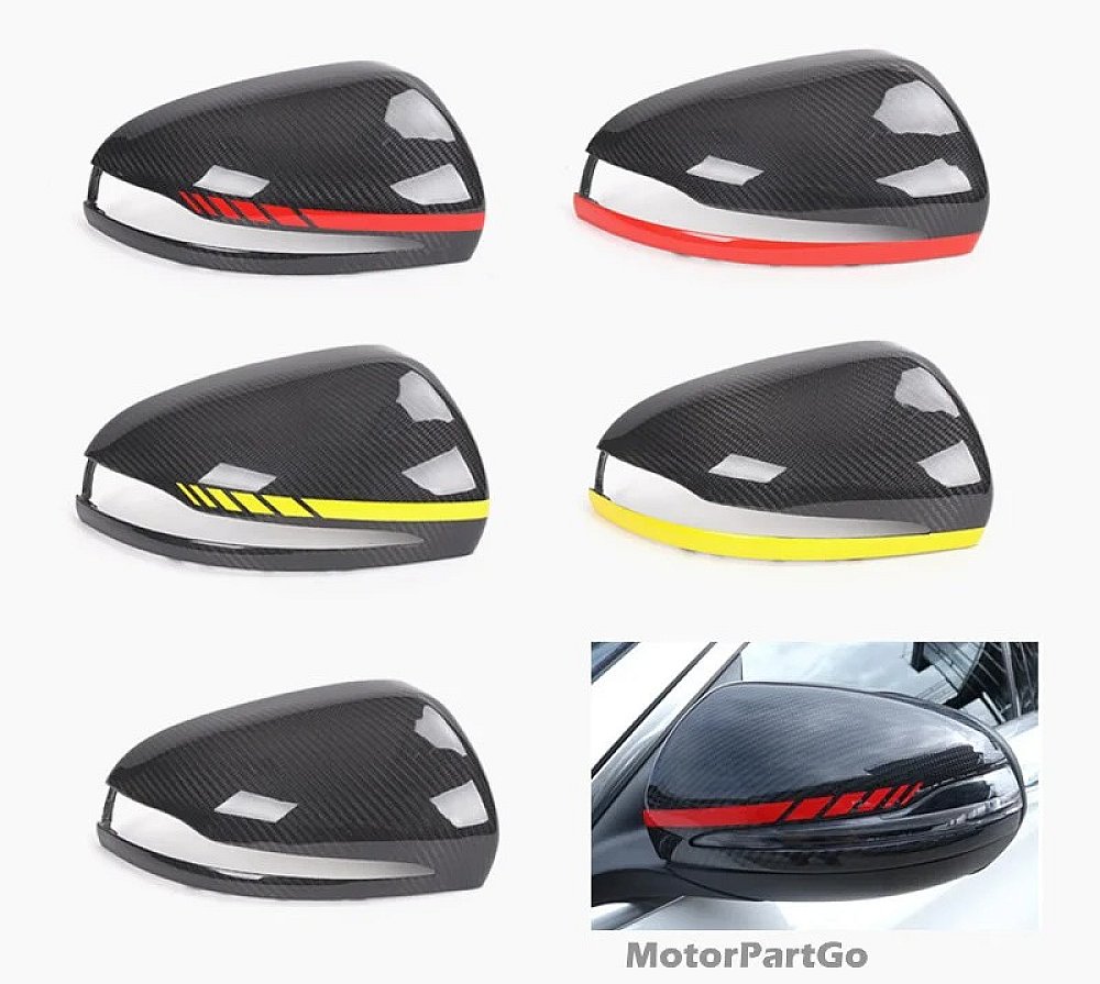 Real DRY Carbon Fiber Mirror Cover Exchange original 1 pair for Mercedes benz W205 W213 W222 GLC-Class M232