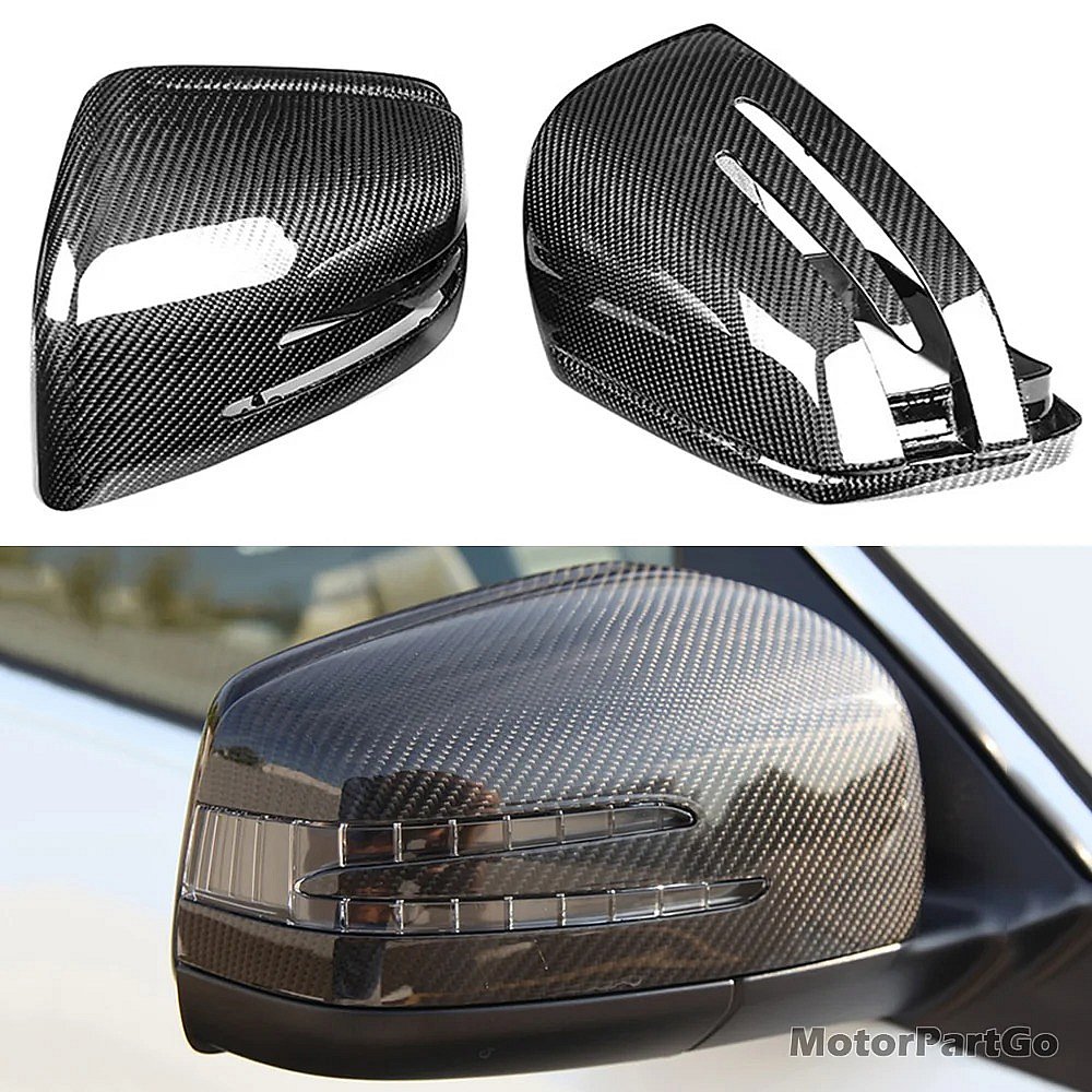 Real Carbon Fiber Mirror Cover Exchange original 1 pair for Mercedes Benz ML Class W166 GL GLS X166 GLE W166