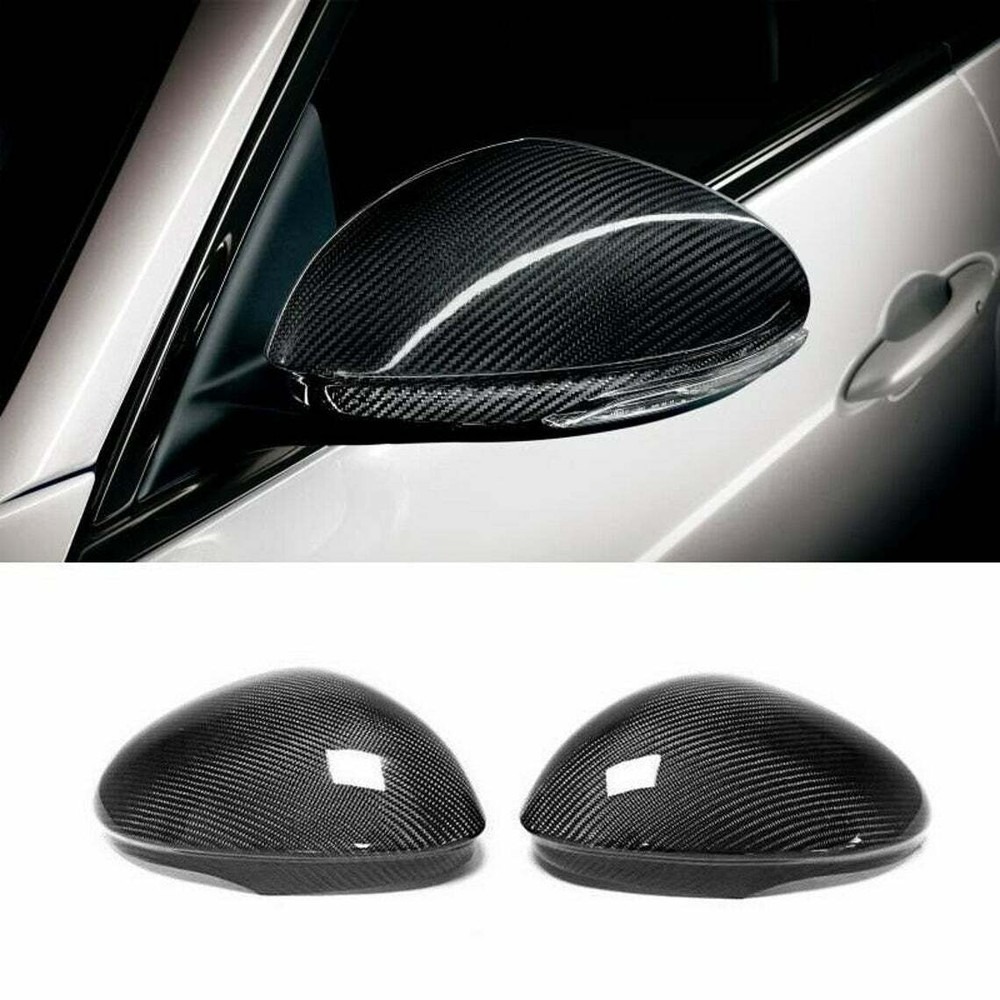 Real Carbon Fiber Mirror Cover Cap pair For Alfa Romeo Giulia Quadrifoglio 17-22