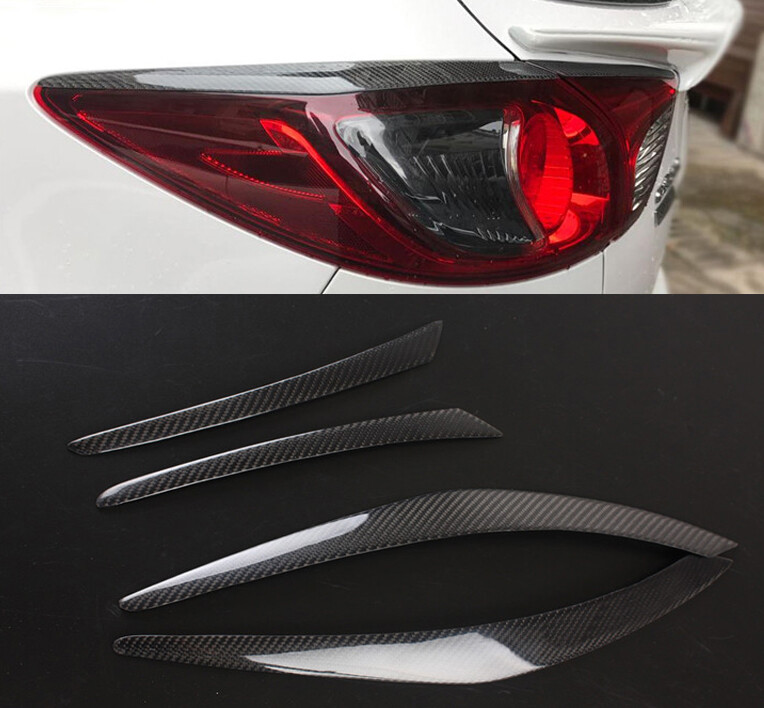 Real Carbon Fiber rear light eyelid eyebrows for Mazda CX5 SUV 2.0L 2.5L 13 -15