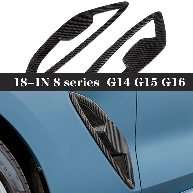 Carbon Fiber Fender Side Air Vent Outlet Cover Trim For BMW 8 Series G14 G15 G16