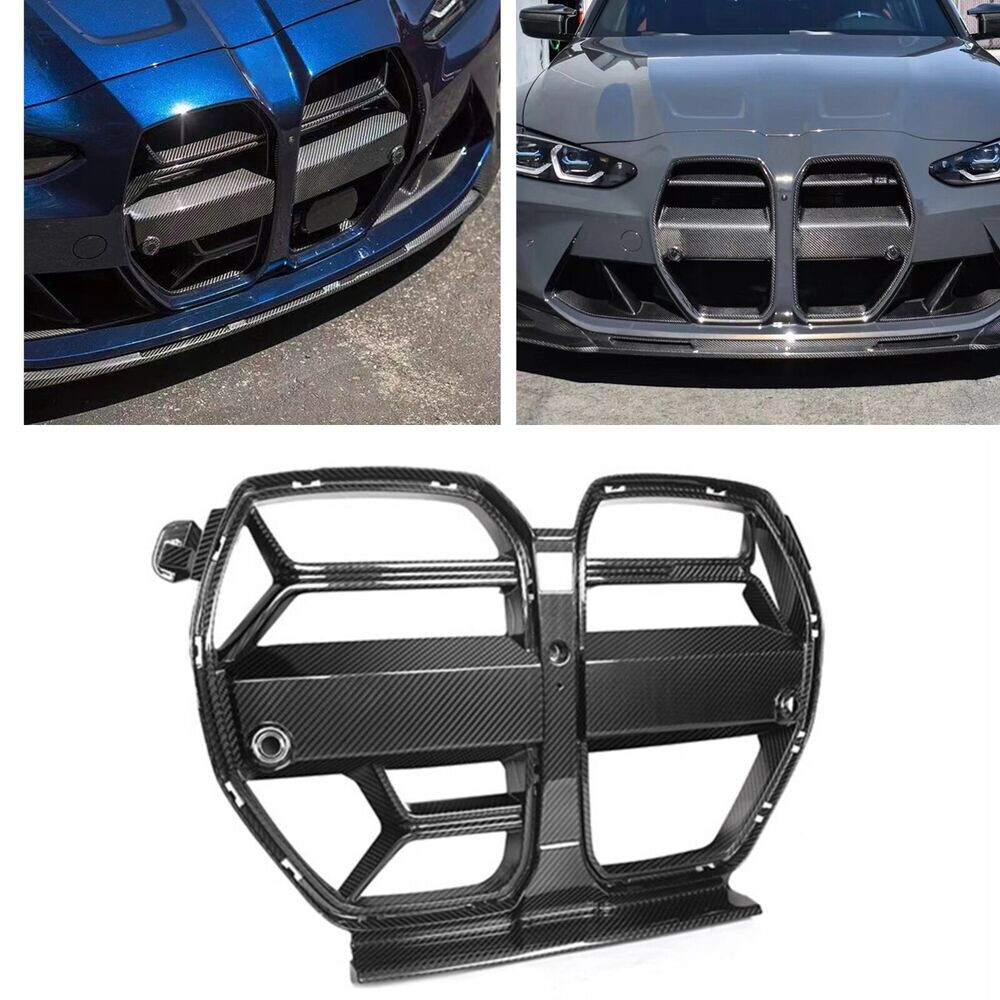 REAL CARBON FIBER KIDNEY GRILL INSERT TRIM COVER FOR BMW M3 G80 M4 G82 G83 21UP