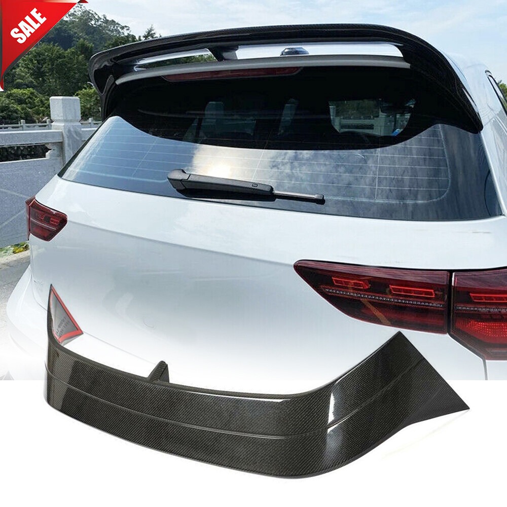 Carbon Fiber Rear Roof Spoiler Top Wing For VW Golf 8 MK8 GTI R HatchbacK 2021UP