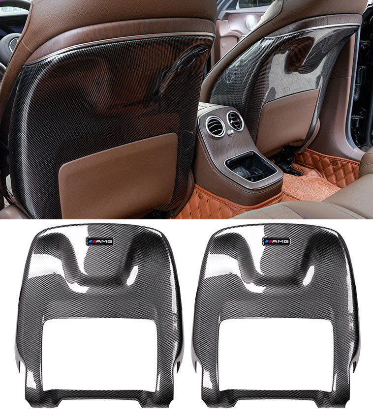 Real Carbon fiber Seat Covers Shells 2Pcs 1Pair for BENZ E CLASS E-Class 2016-23