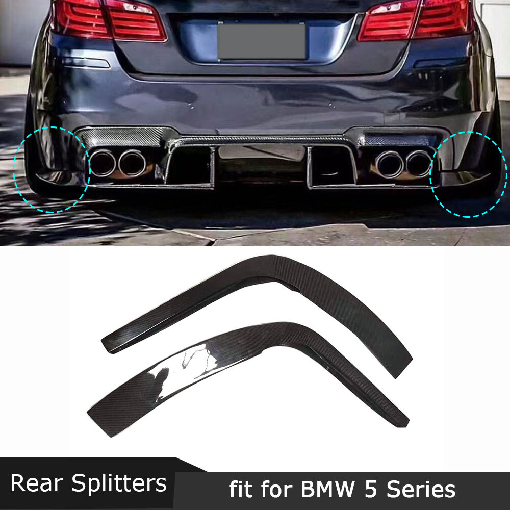 Carbon Fiber Rear Bumper Splitters Winglet Apron For BMW 5 Series F10 M5 11-17