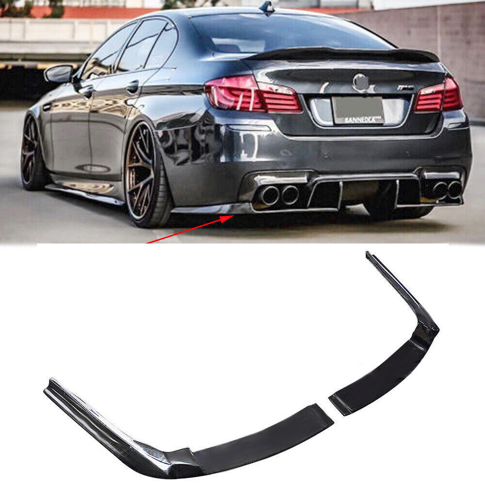 Fiber Glass Rear Bumper Splitters Winglet Apron For BMW 5 Series F10 M5 11-17