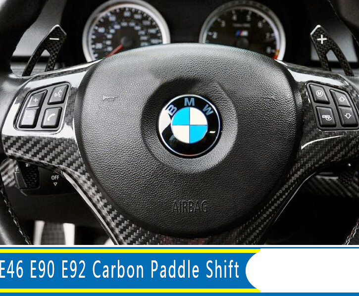 Real Carbon Fiber Shifter Paddles 1 pair For BMW 3 Series E90 E92 M3