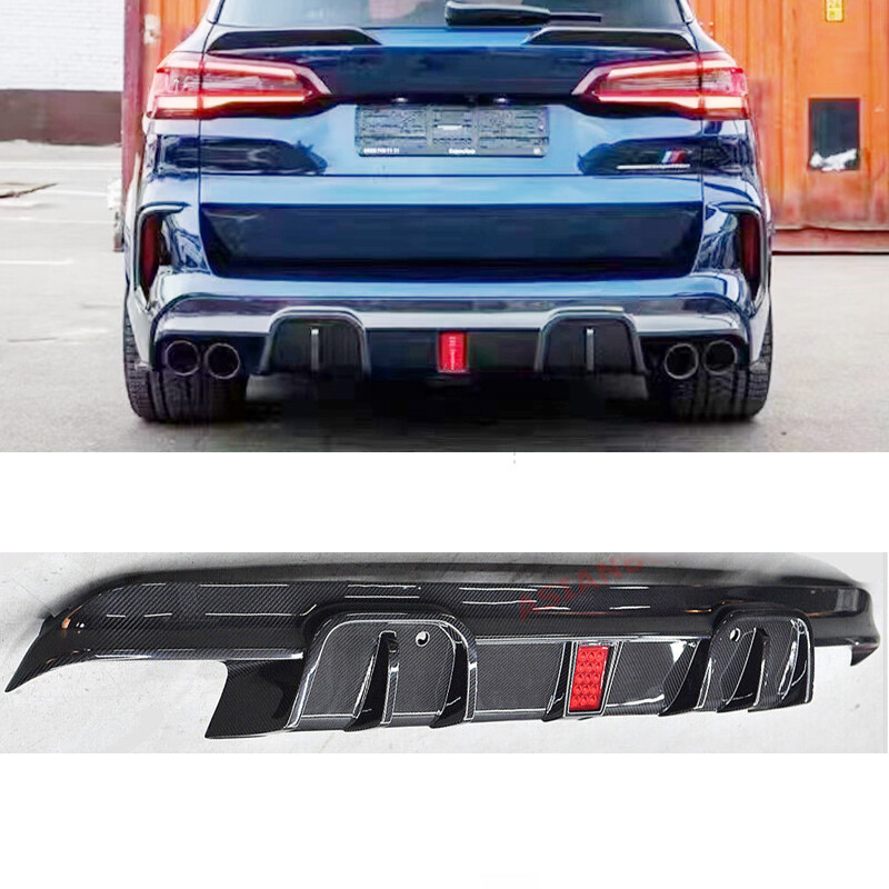 REAL CARBON FIBER LED REAR LIP DIFFUSER SPOILER for BMW X5M F95 X6M F96 2020+