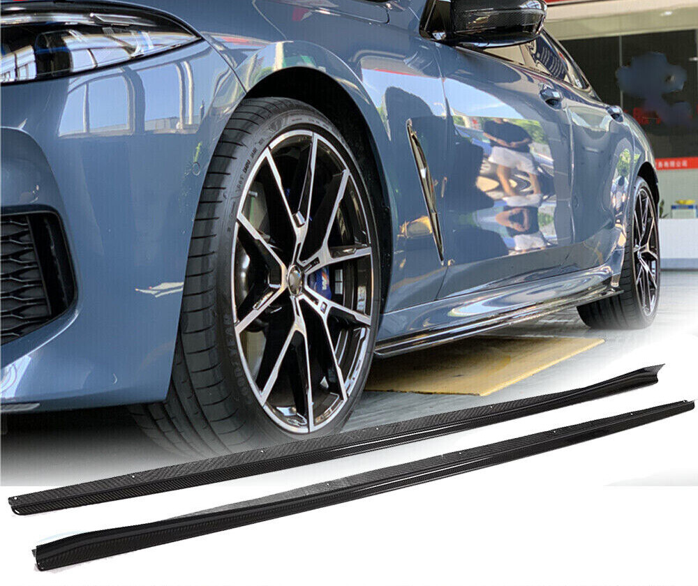 Real Carbon Fiber Side Skirts Spoiler for BMW 8-Series 4D G16 M850i M-Sport M8