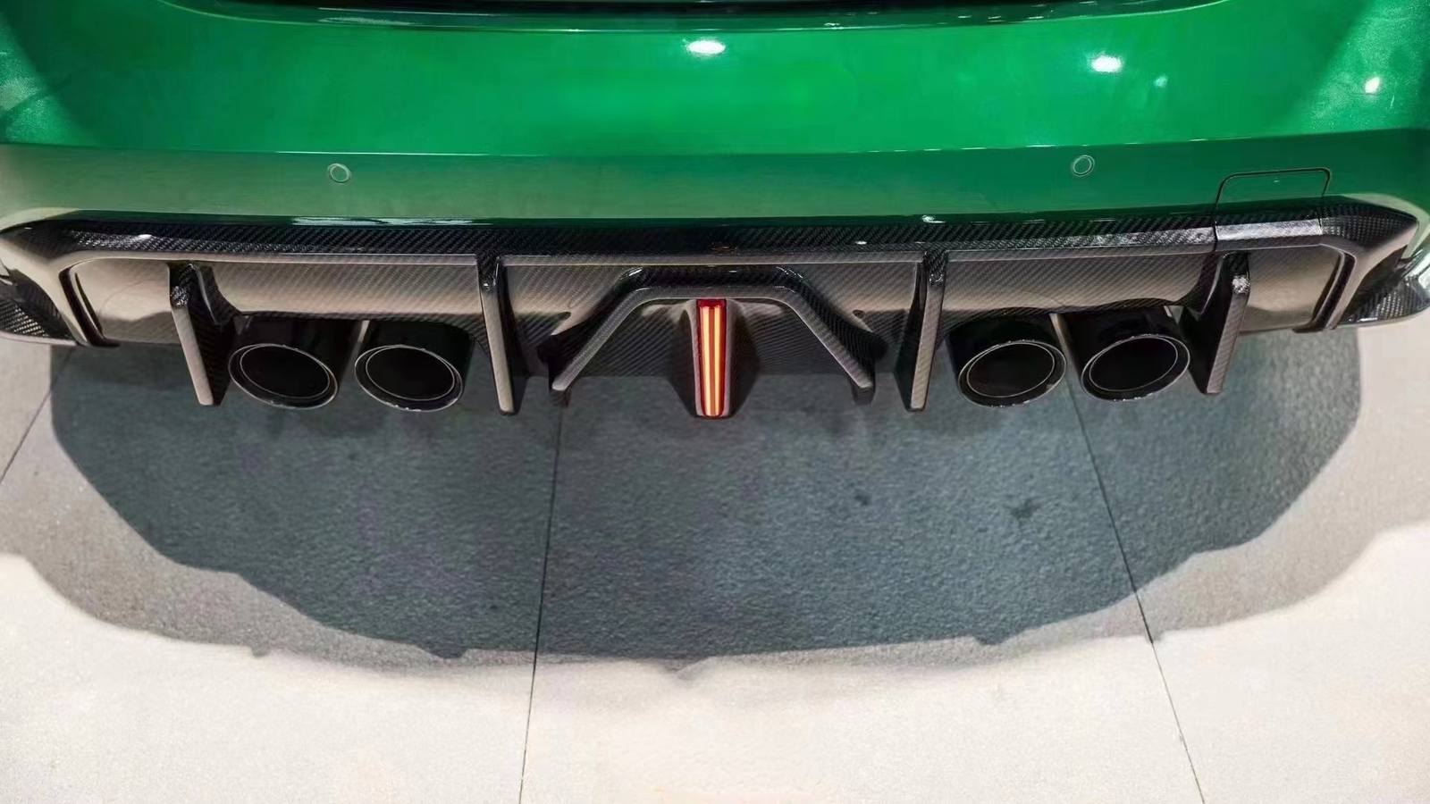 Carbon Fiber LED Rear Diffuser + Side Extension For BMW G80 M3 G82 G83 M4 21-23