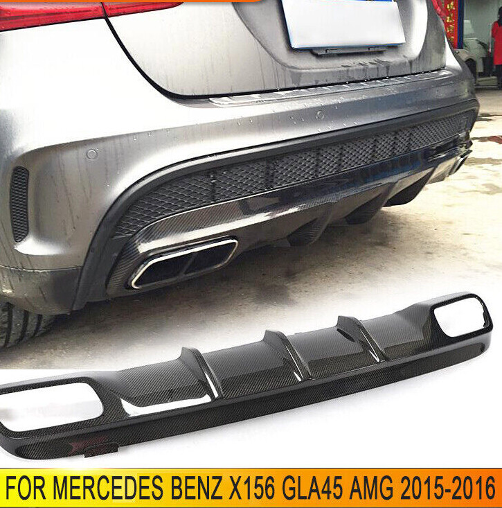 For Mercedes Benz X156 GLA45 AMG 2015-2016 Carbon Fiber Rear Bumper Diffuser Lip