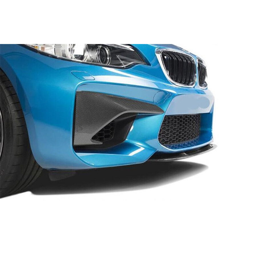 Real Carbon Fiber front bumper splitter spoiter 1 pair For BMW F87 M2 2016-2019