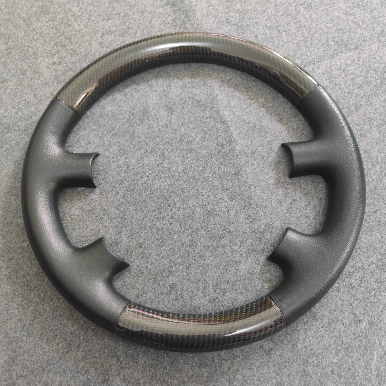 Carbon fiber with genuine leather steering wheel cover for VW PASSAT 2002-2004
