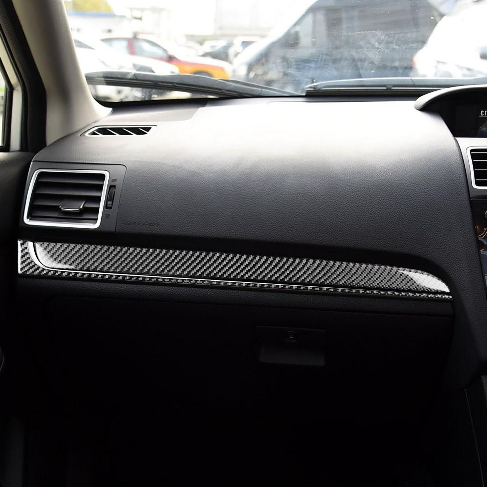 3Pc Carbon Fiber Center Console Storage Box Interior Trim For Subaru WRX STI RHD