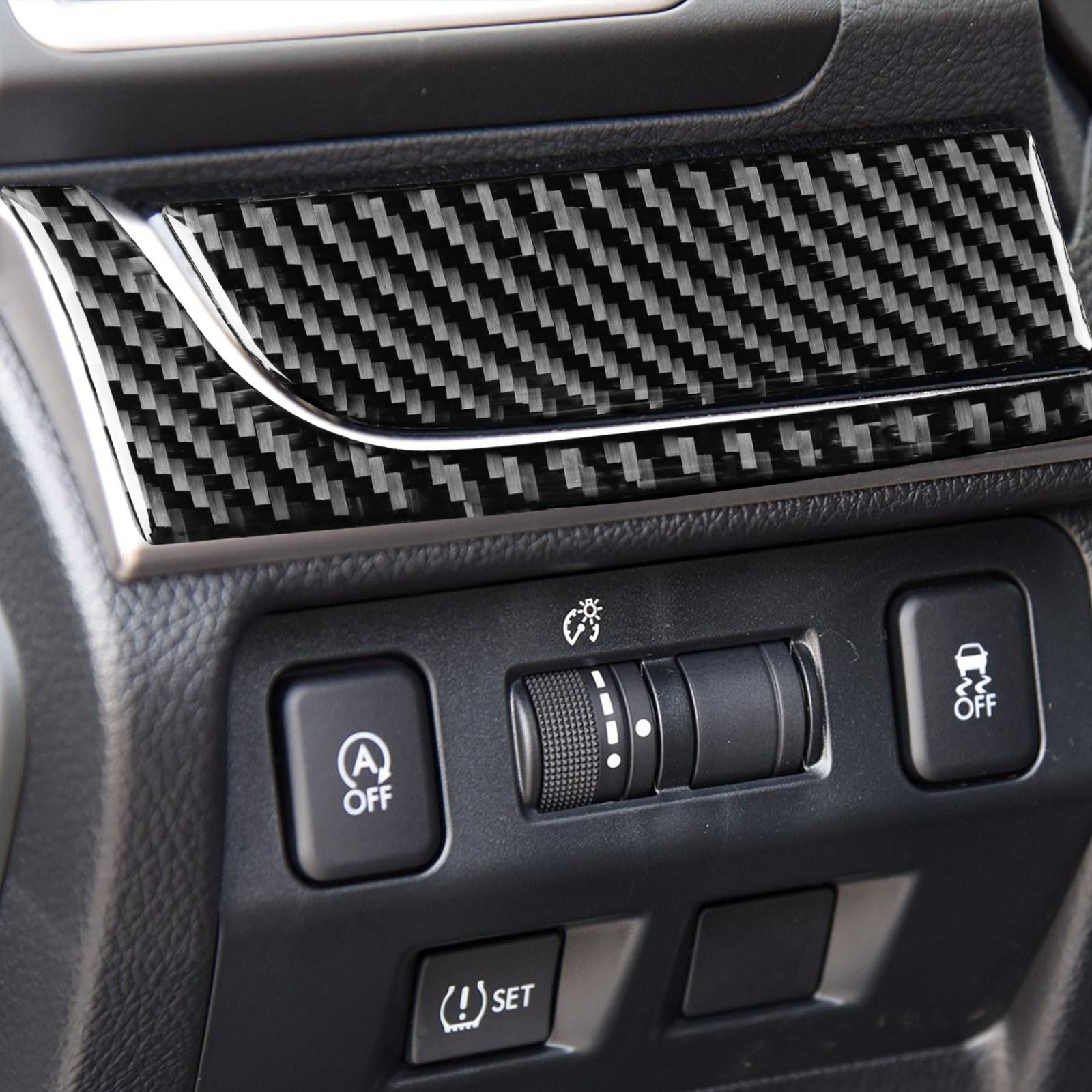 2Pcs Real Carbon Fiber Dashboard Cover Trim For Subaru WRX STI 2015-2021 LHD