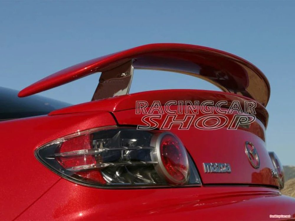 UNPAINTED  MSPEED GT SPORT REAR WING TRUNK SPOILER 1PAIR WITH Bracket For MAZDA 04-11 RX8  T017F