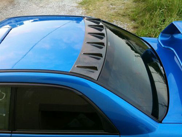 VG Real Carbon Fiber Shark Fin Wing Roof Spoiler For Impreza 4D WRX STI 02-07