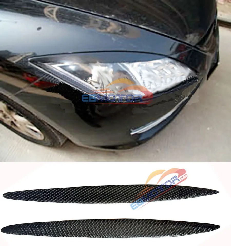 REAL CARBON FIBER EYELID EYEBROW EYELIDS EYEBROW 1PAIR For MAZDA 6 Mazda6 08-13 T040E