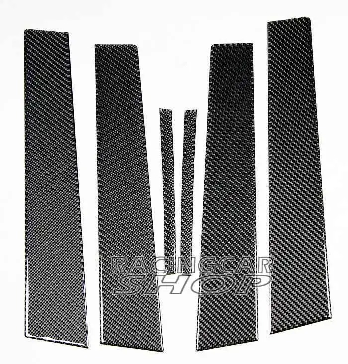 REAL CARBON FIBER DOOR PILLAR PANEL for Mazda 2 4door sedan 2008UP T042B