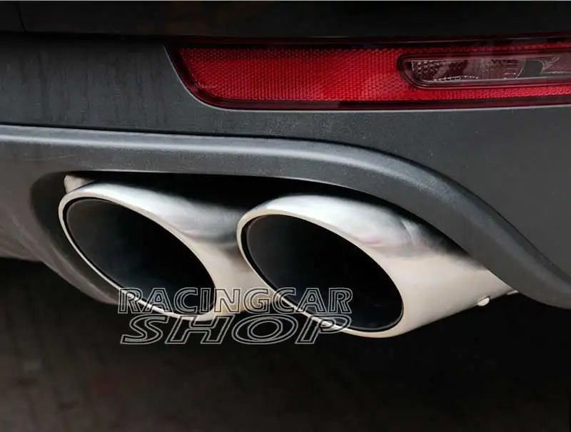 Stainless Steel Exhaust Pipe Dual Muffler 4Tips A Pair for Porsche Macan 2014UP T055W
