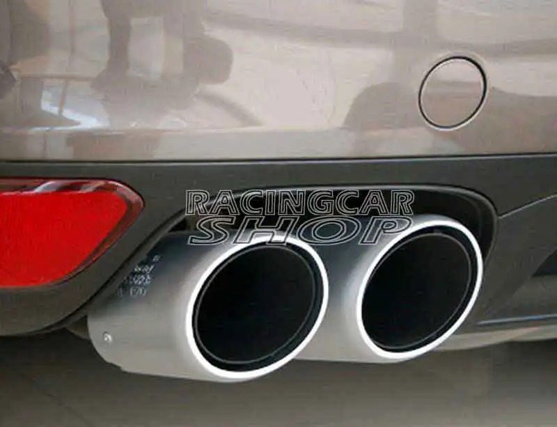 Stainless Steel Exhaust Tip Muffler Long Pipe Fit For Porsche Cayenne V6 Pipe 2011-2014 T056W
