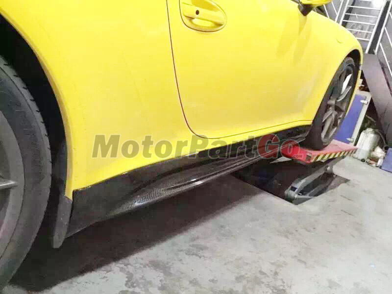 VRSTNR V-GT STYLE REAL CARBON FIBER SIDE SKIRTS 1pair FOR Porsche 911 991 13-16