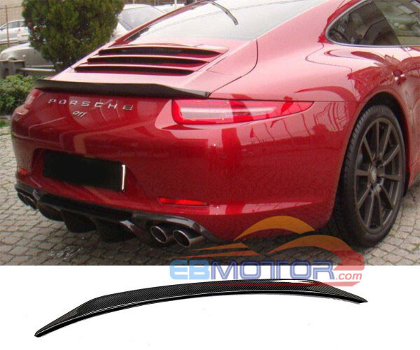 Real Carbon Fiber Trunk Spoiler For Porsche 991 911 2012UP T070