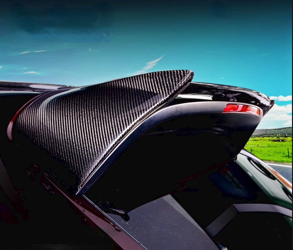 Real carbon fiber roof Trunk spoiler rear wing For Porsche Cayenne 958 2015-2017
