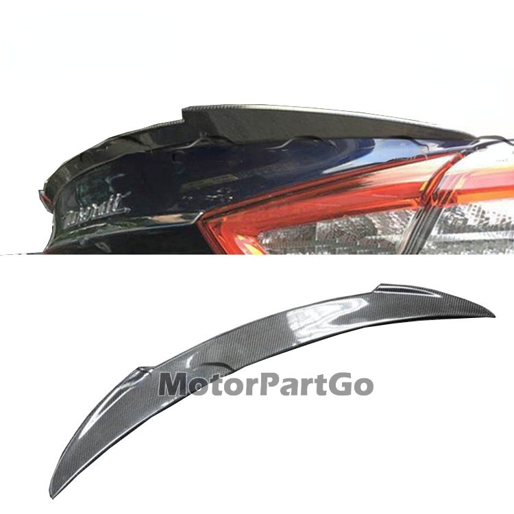 V Style Real Carbon Fiber Rear Trunk Lip Spoiler for Maserati Quattroporte 14-18