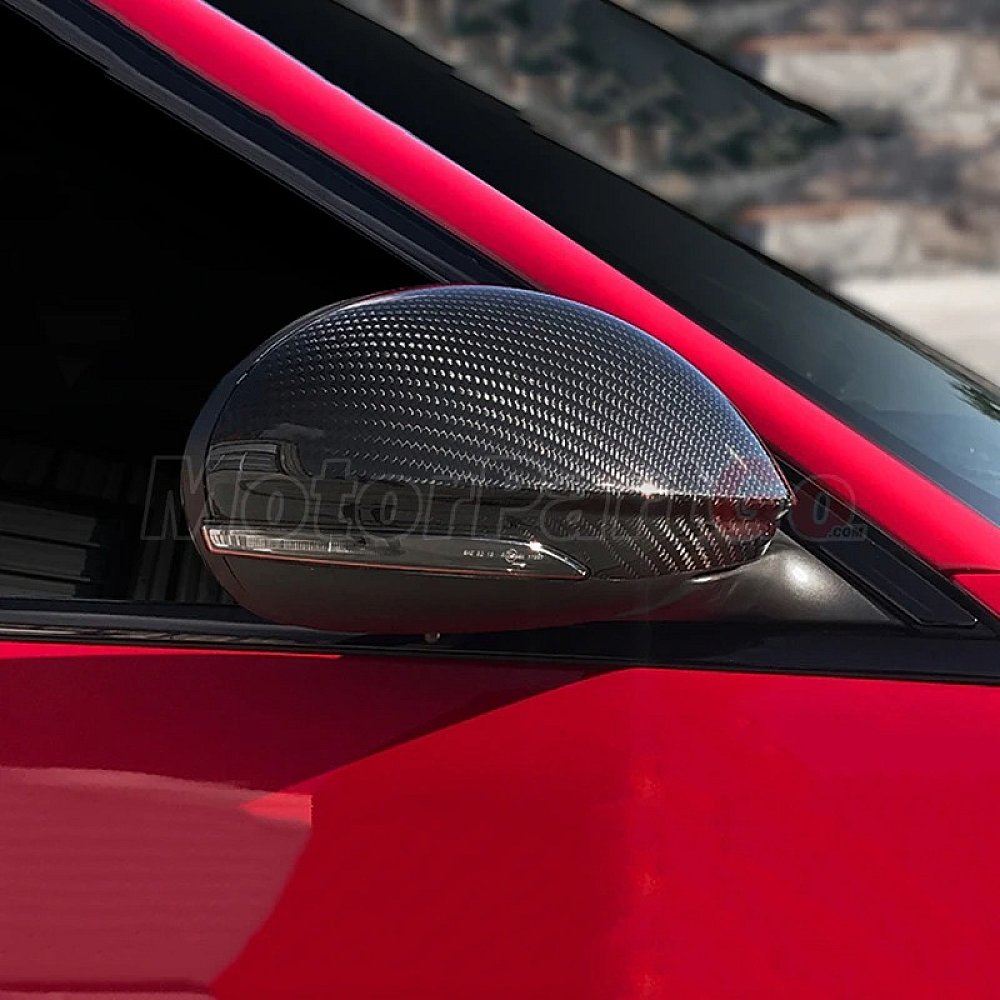 For Alfa Romeo Giulia Carbon-Fiber retar View Mirror Cover Side Mirror Caps Black Finish 2016  T085