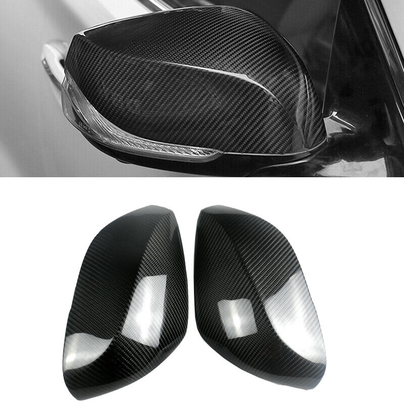 Real Carbon Fiber Mirror Cover Caps Pair for Infiniti QX30 Q50 Q60 Q70