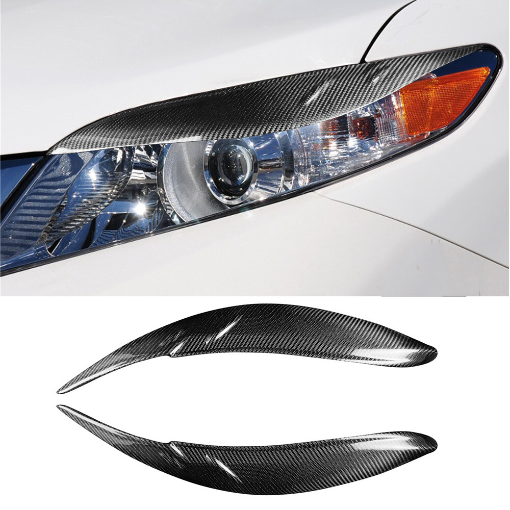 Carbon fiber Head light Eyelid Eyebrow Cover Trim For TOYOTA Sienna LE SE 11-17