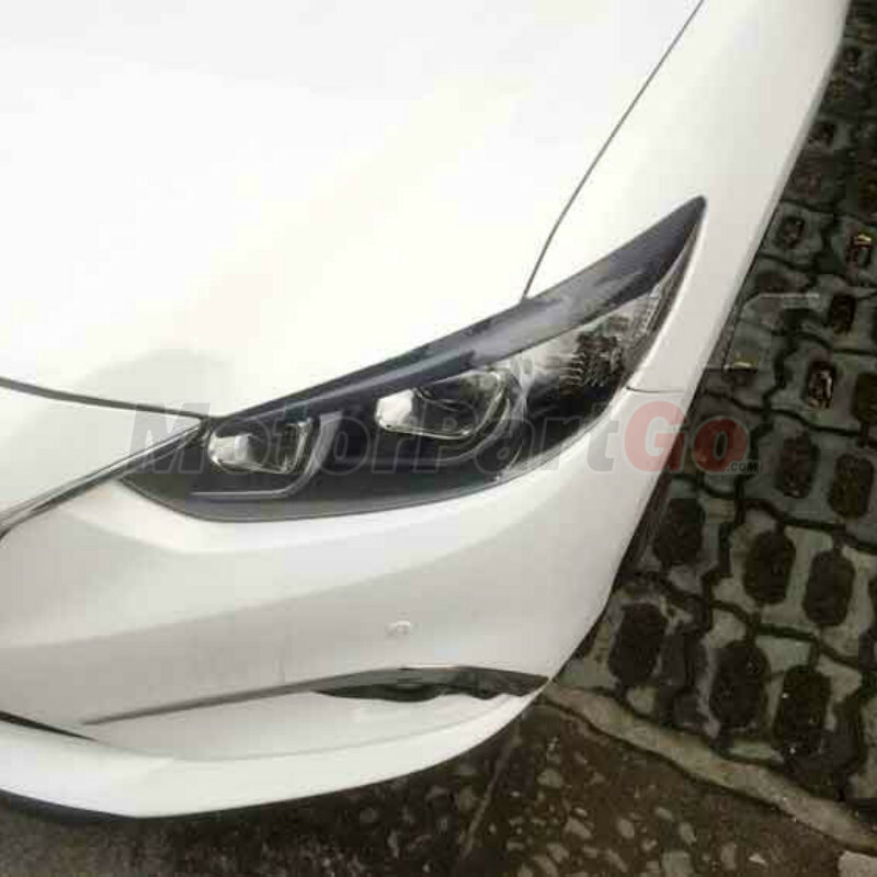 Real Carbon fiber Head light Eyelid Eyebrow Cover Trim For Mazda6 Atenza 14-16