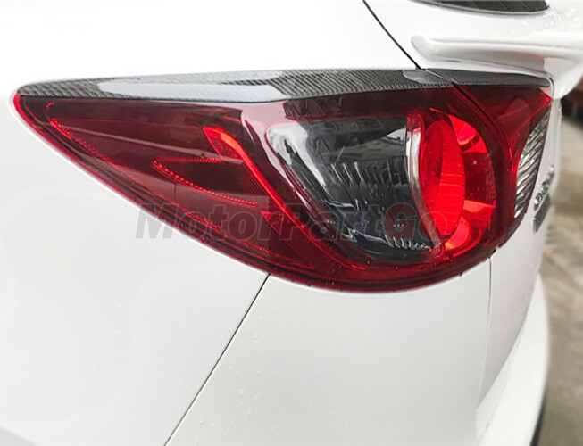 Rear Tail Light Carbon Fiber Style Eyelid Cover Trim for Mazda CX-5 KF 2012-2017