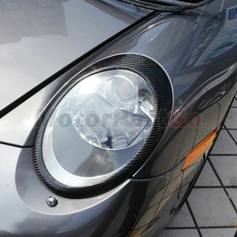Real Carbon fiber Eyelid Eyebrow Cover Trim For Porsche 911 Carrera 997 05-2012