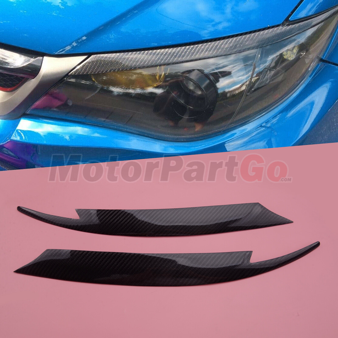 Carbon fiber Eyelid Eyebrow Cover For Subaru Impreza WRX STi X 10th GRB 08-2010